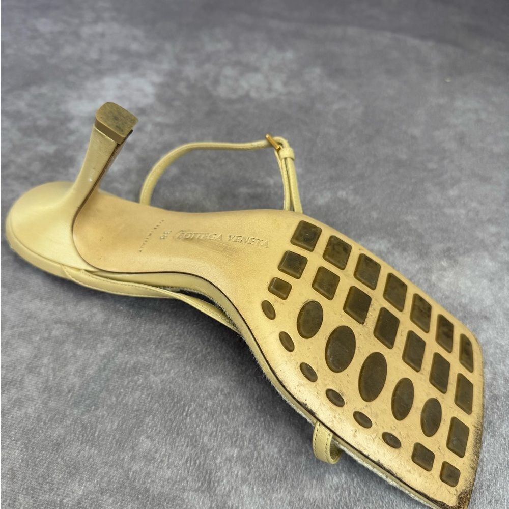 BOTTEGA VENETA - Leather/Jute Strappy Sandals - Size 38 - Picture 14 of 16